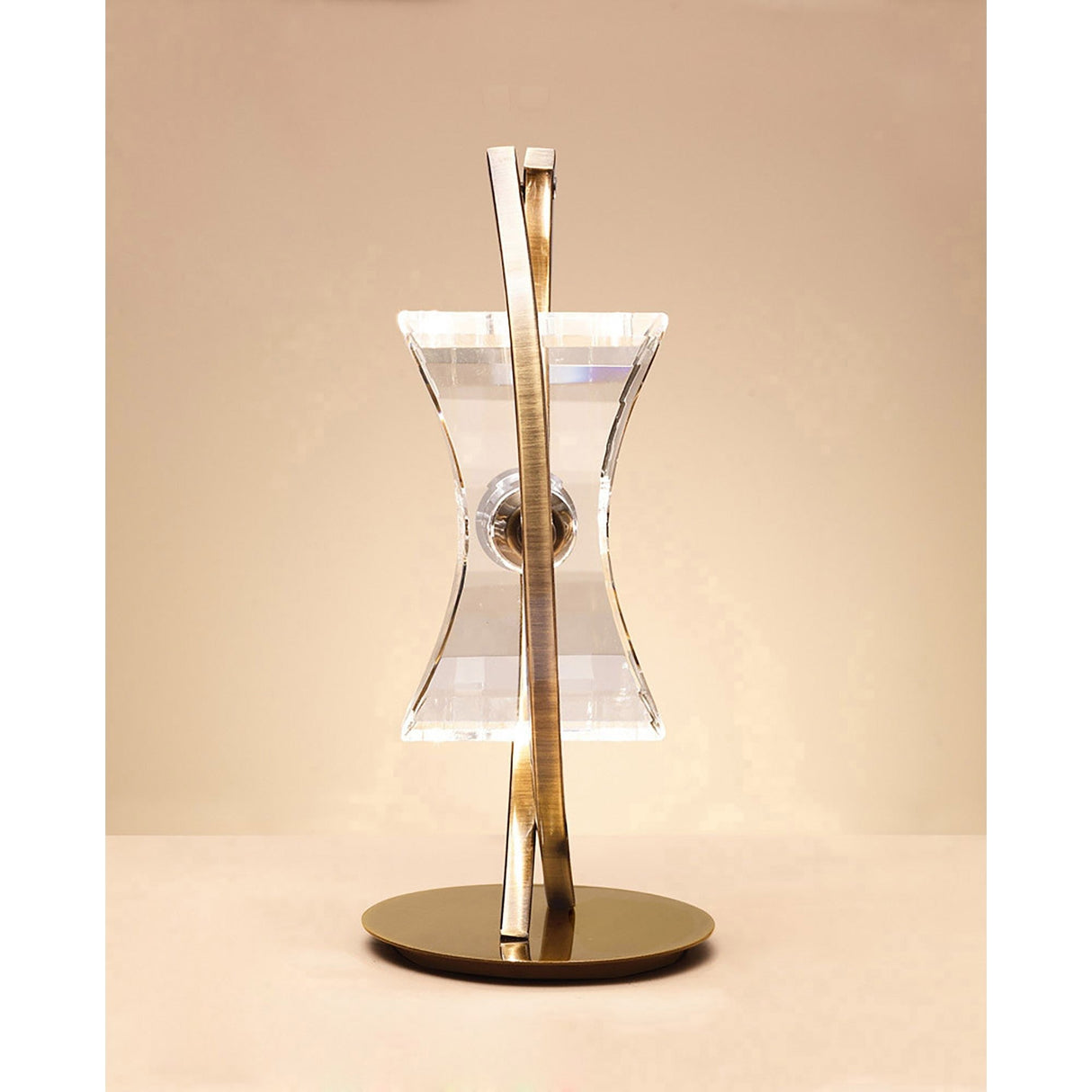 Kromo Looped Frame 1 Light Table Lamp - Antique Brass