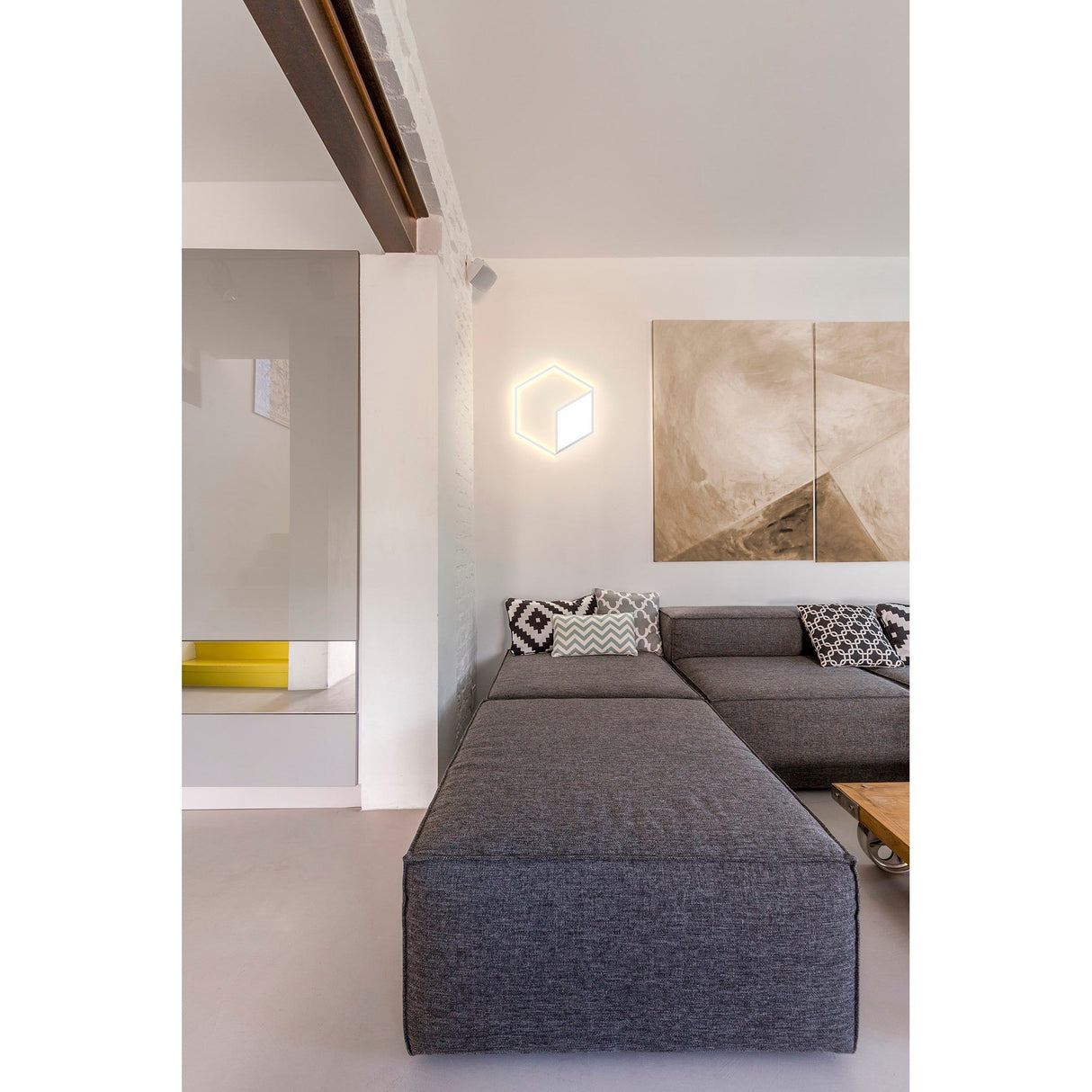 Kubick Dimmable LED Wall/Flush Ceiling Light 32W 3000K - White