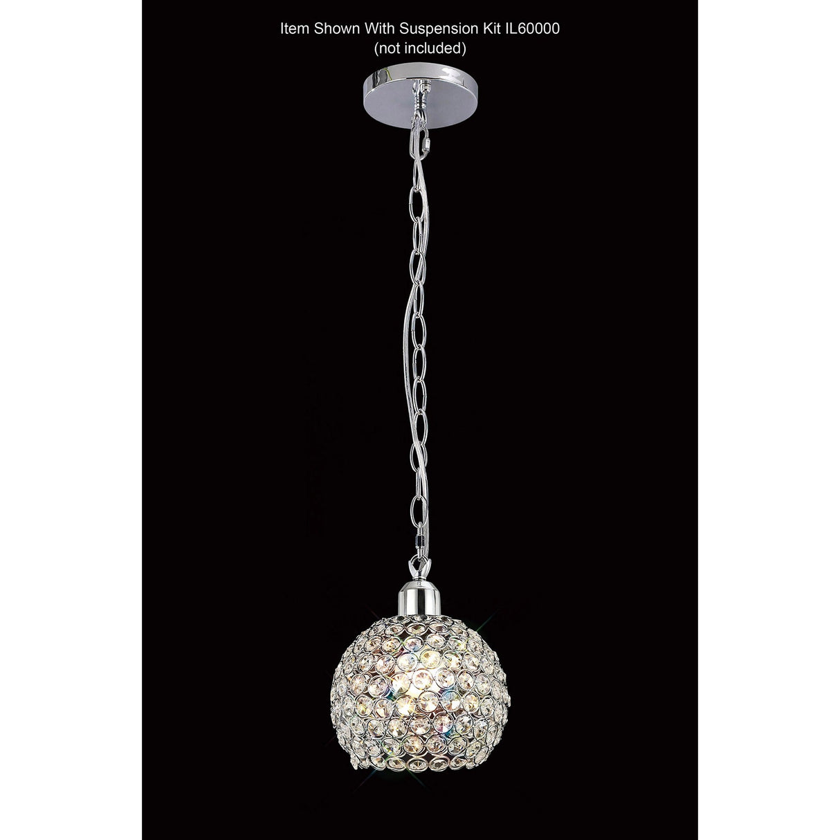 Kudo Ball Crystal Lampshade - Polished Chrome