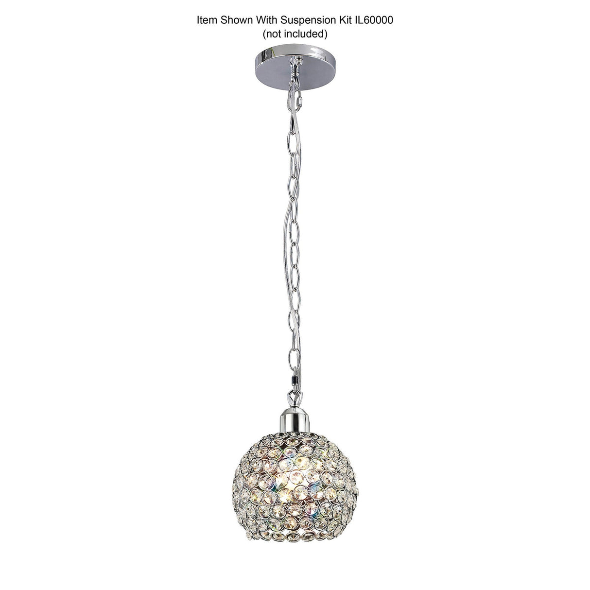 Kudo Ball Crystal Lampshade - Polished Chrome