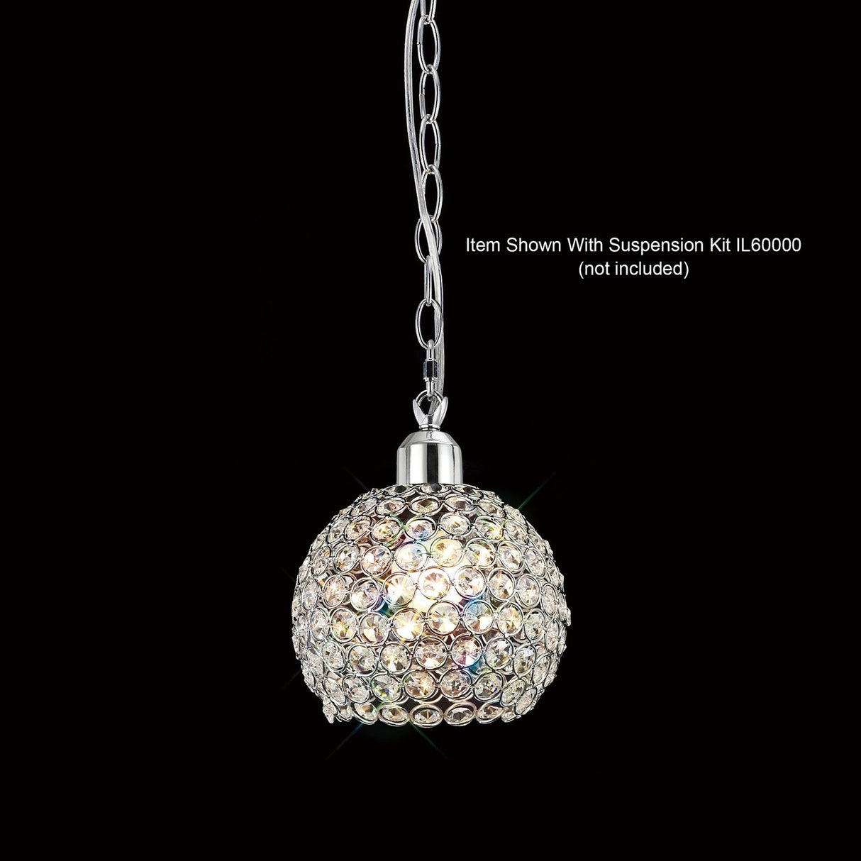 Kudo Ball Crystal Lampshade - Polished Chrome