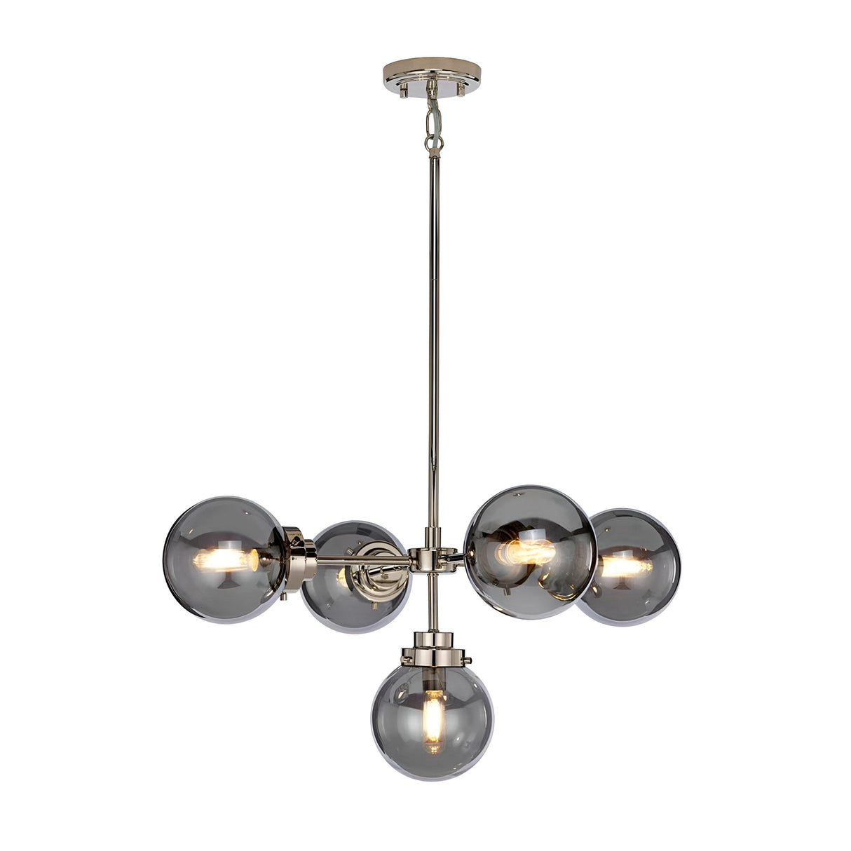 Kula 5 Light Chandelier - Polished Nickel