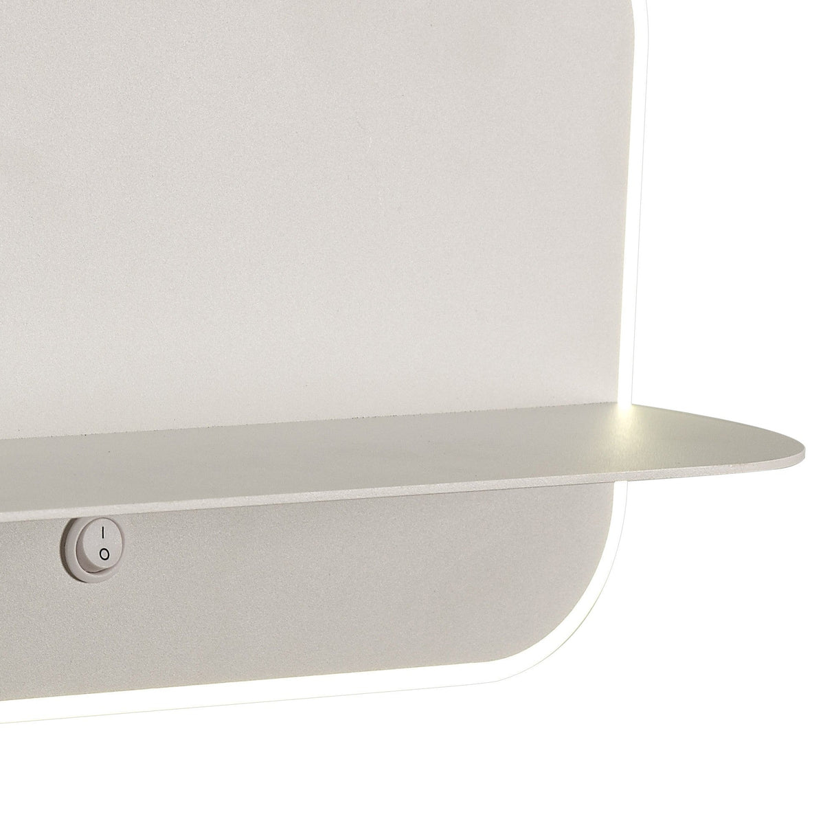 Lanzarote LED Wall Light With Shelf & USB Sockets - White