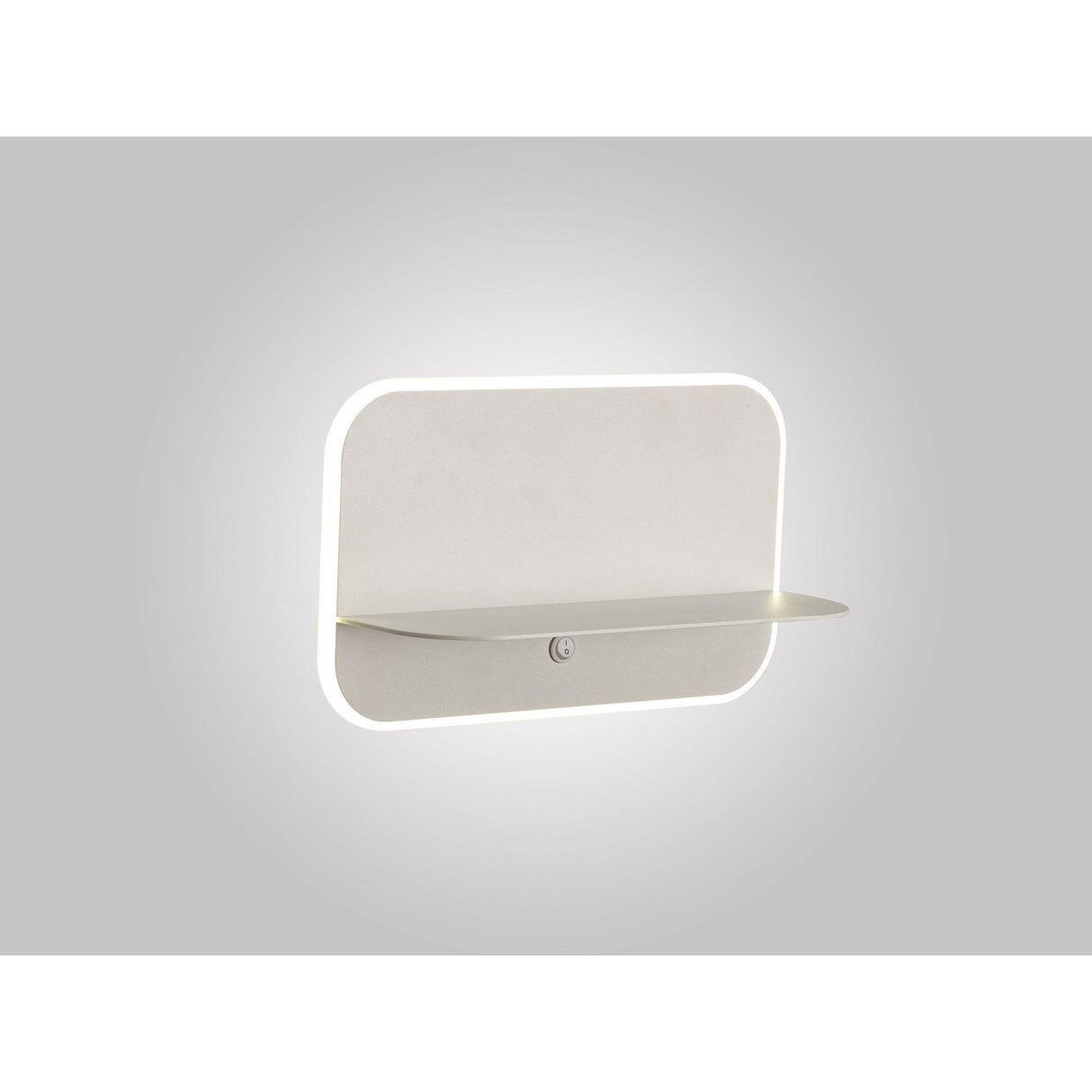 Lanzarote LED Wall Light With Shelf & USB Sockets - White
