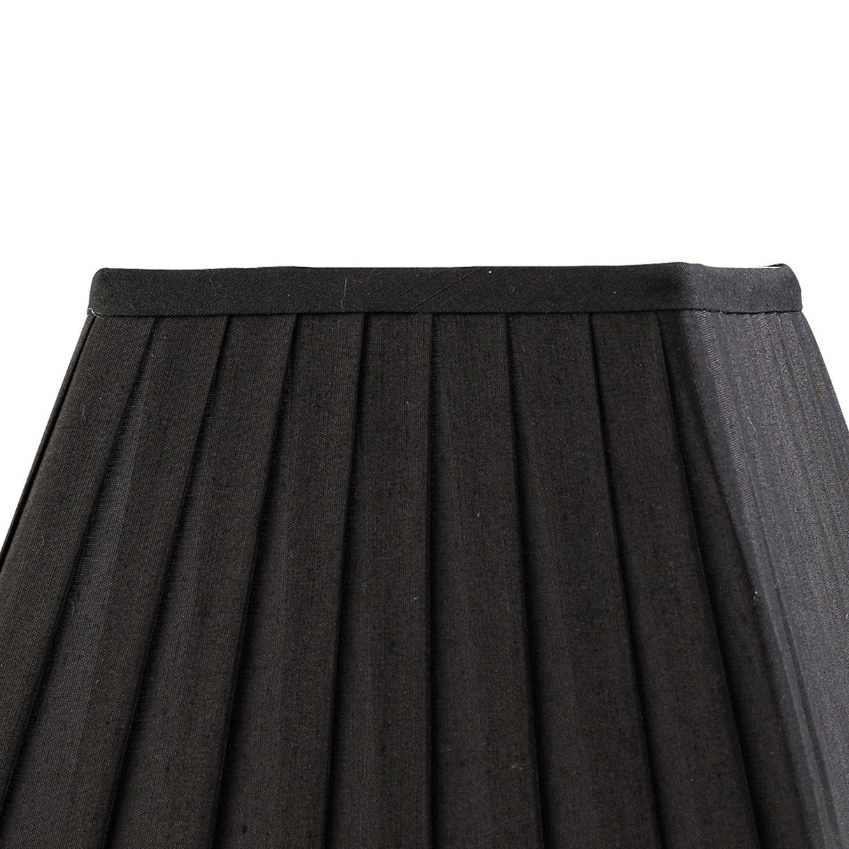 Leela Square Pleated Lampshade - Black, 10/20cm x 15.6cm