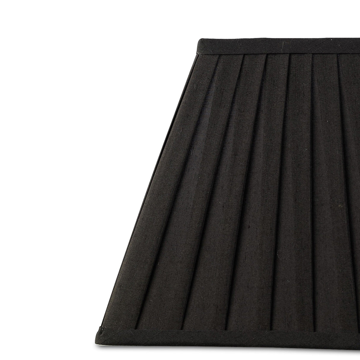 Leela Square Pleated Lampshade - Black, 10/20cm x 15.6cm