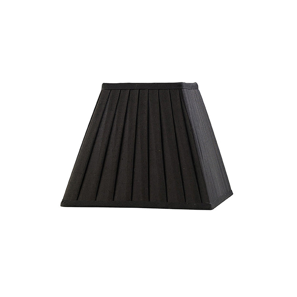 Leela Square Pleated Lampshade - Black, 10/20cm x 15.6cm