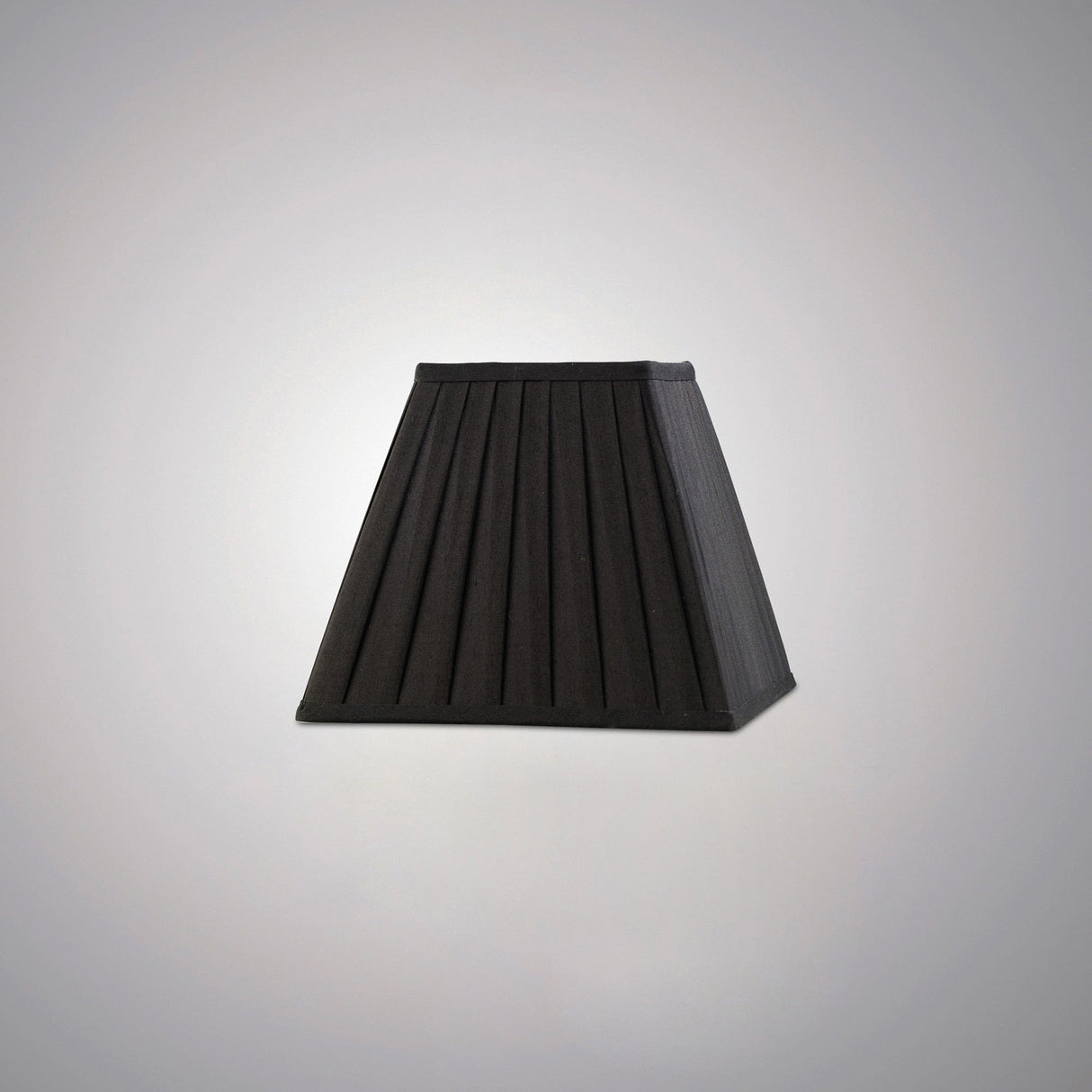 Leela Square Pleated Lampshade - Black, 10/20cm x 15.6cm