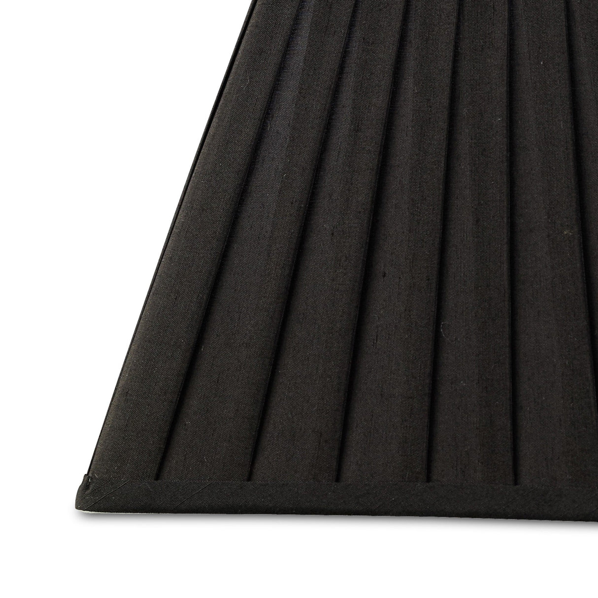 Leela Square Pleated Lampshade - Black, 13.8/25cm x 20.6cm