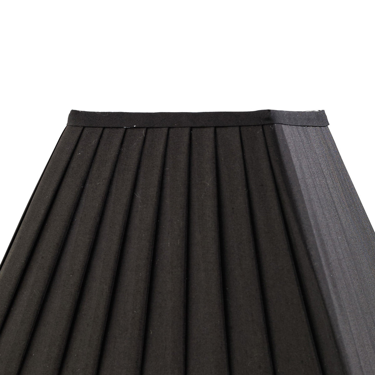Leela Square Pleated Lampshade - Black, 15/30cm x 22.5cm
