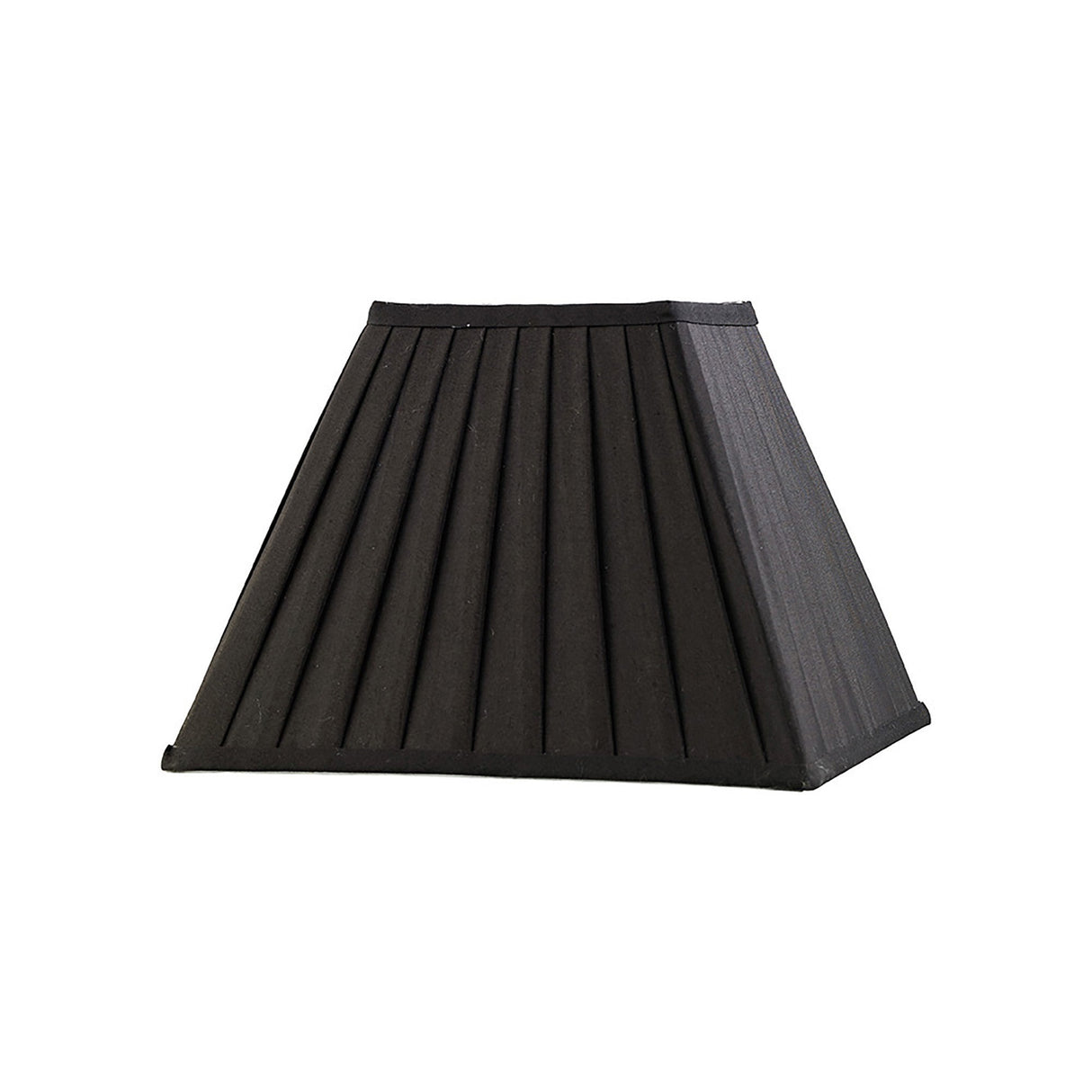 Leela Square Pleated Lampshade - Black, 15/30cm x 22.5cm