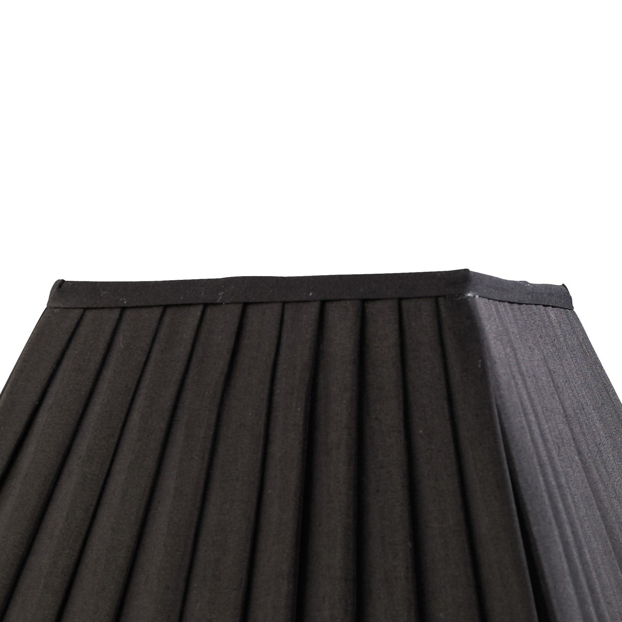 Leela Square Pleated Lampshade - Black, 17.5/35cm x 25cm