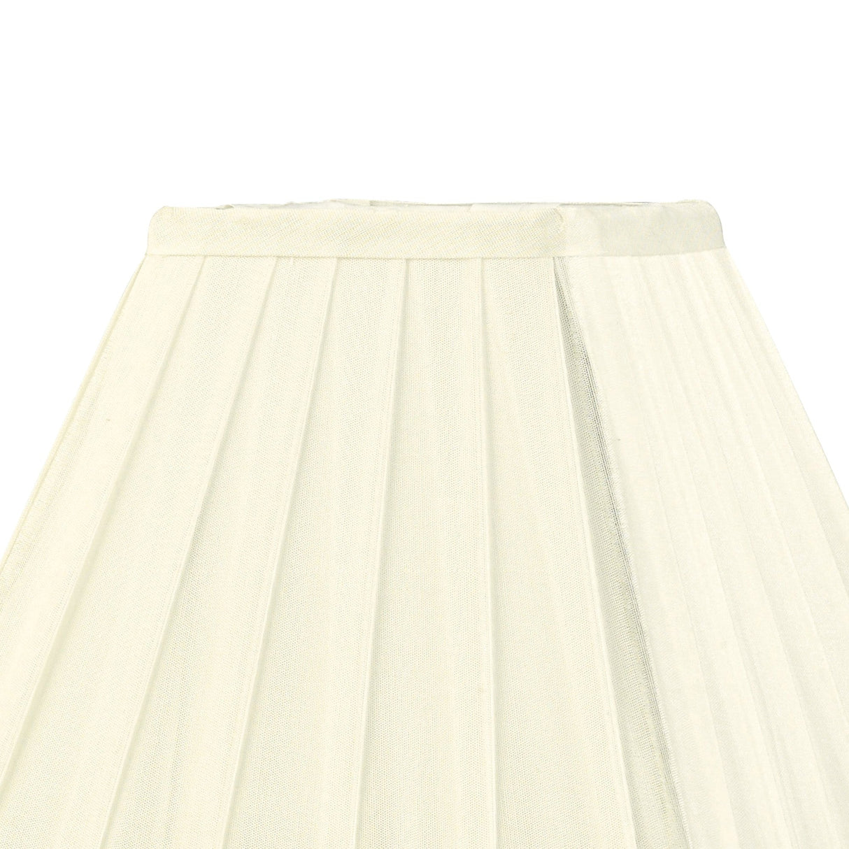 Leela Square Pleated Lampshade - Ivory, 10/20cm x 15.6cm