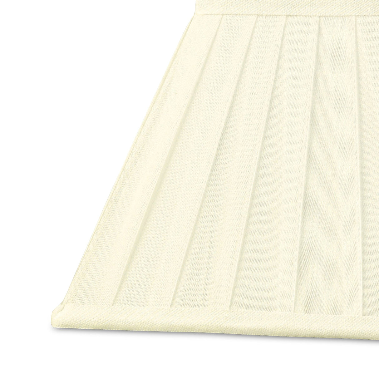 Leela Square Pleated Lampshade - Ivory, 10/20cm x 15.6cm