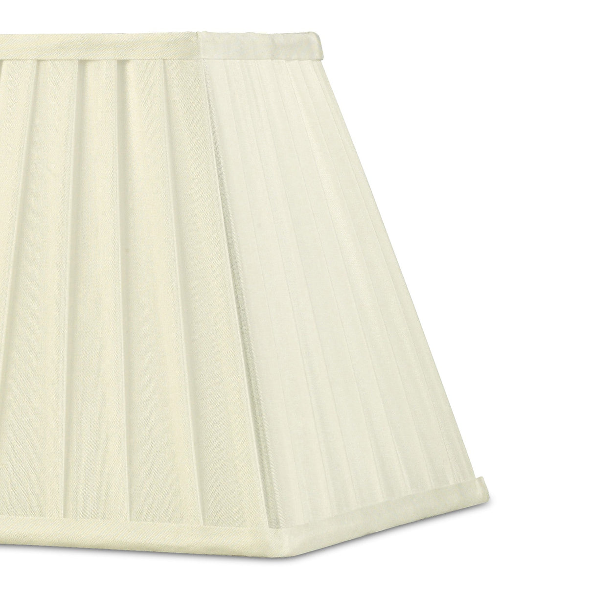 Leela Square Pleated Lampshade - Ivory, 13.8/25cm x 20.6cm