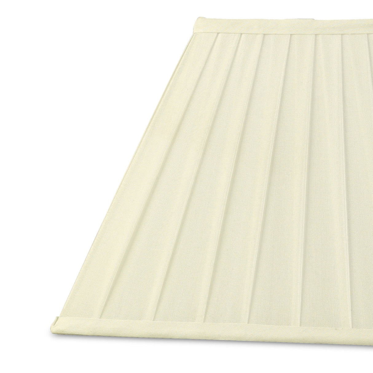 Leela Square Pleated Lampshade - Ivory, 15/30cm x 22.5cm