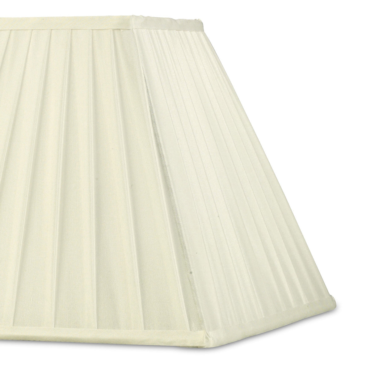 Leela Square Pleated Lampshade - Ivory, 17.5/35cm x 25cm