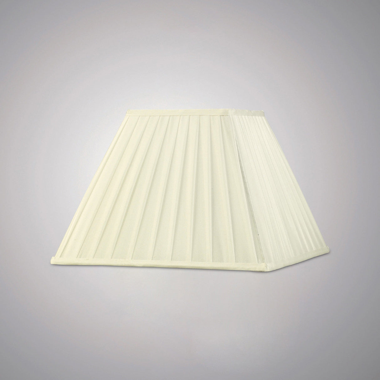 Leela Square Pleated Lampshade - Ivory, 17.5/35cm x 25cm