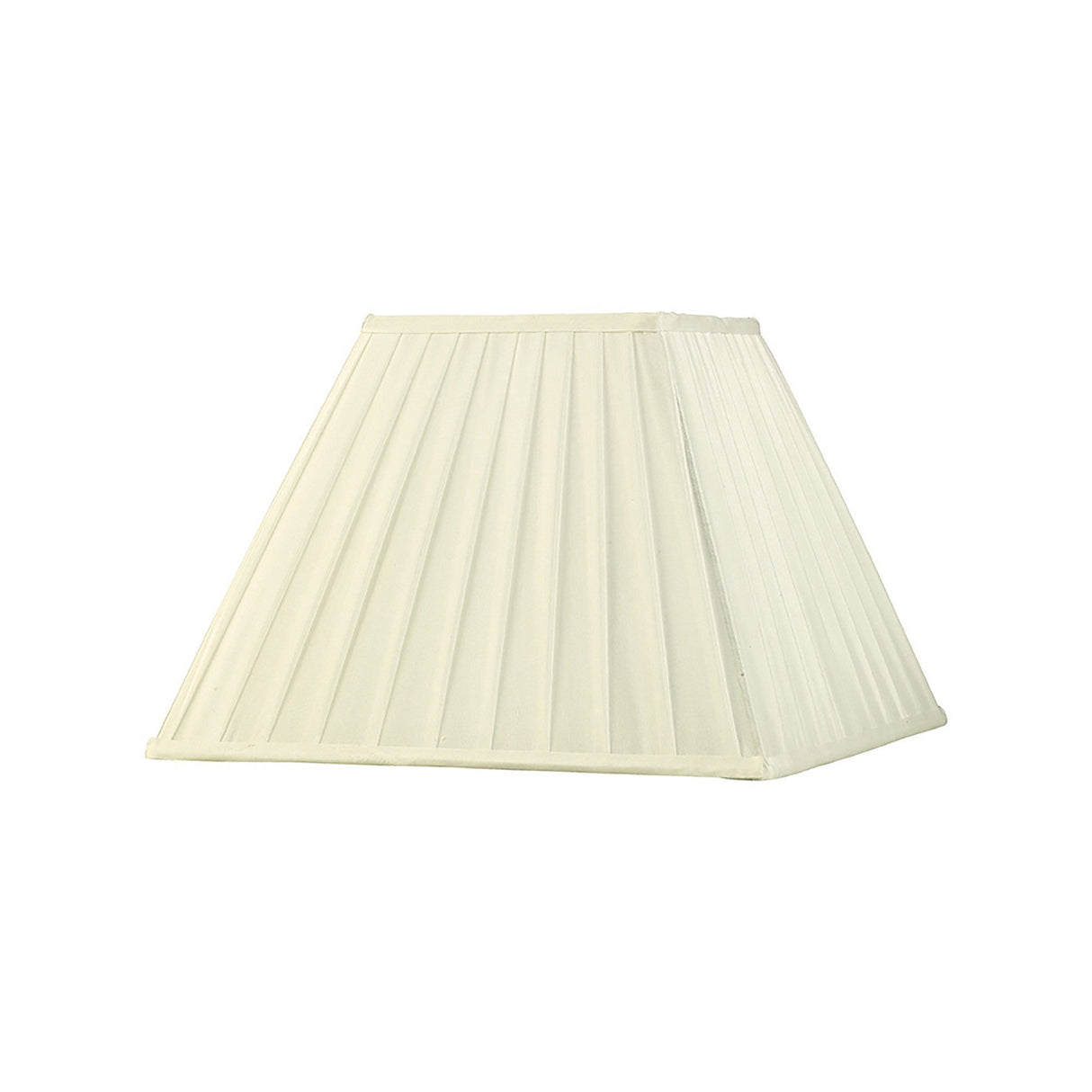 Leela Square Pleated Lampshade - Ivory, 17.5/35cm x 25cm