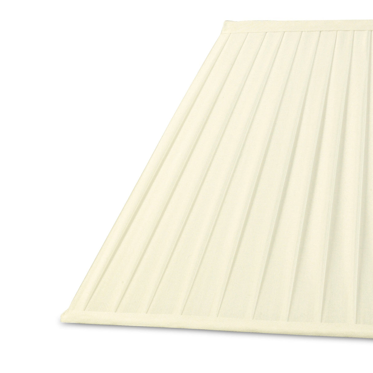 Leela Square Pleated Lampshade - Ivory, 20/40cm x 27.5cm