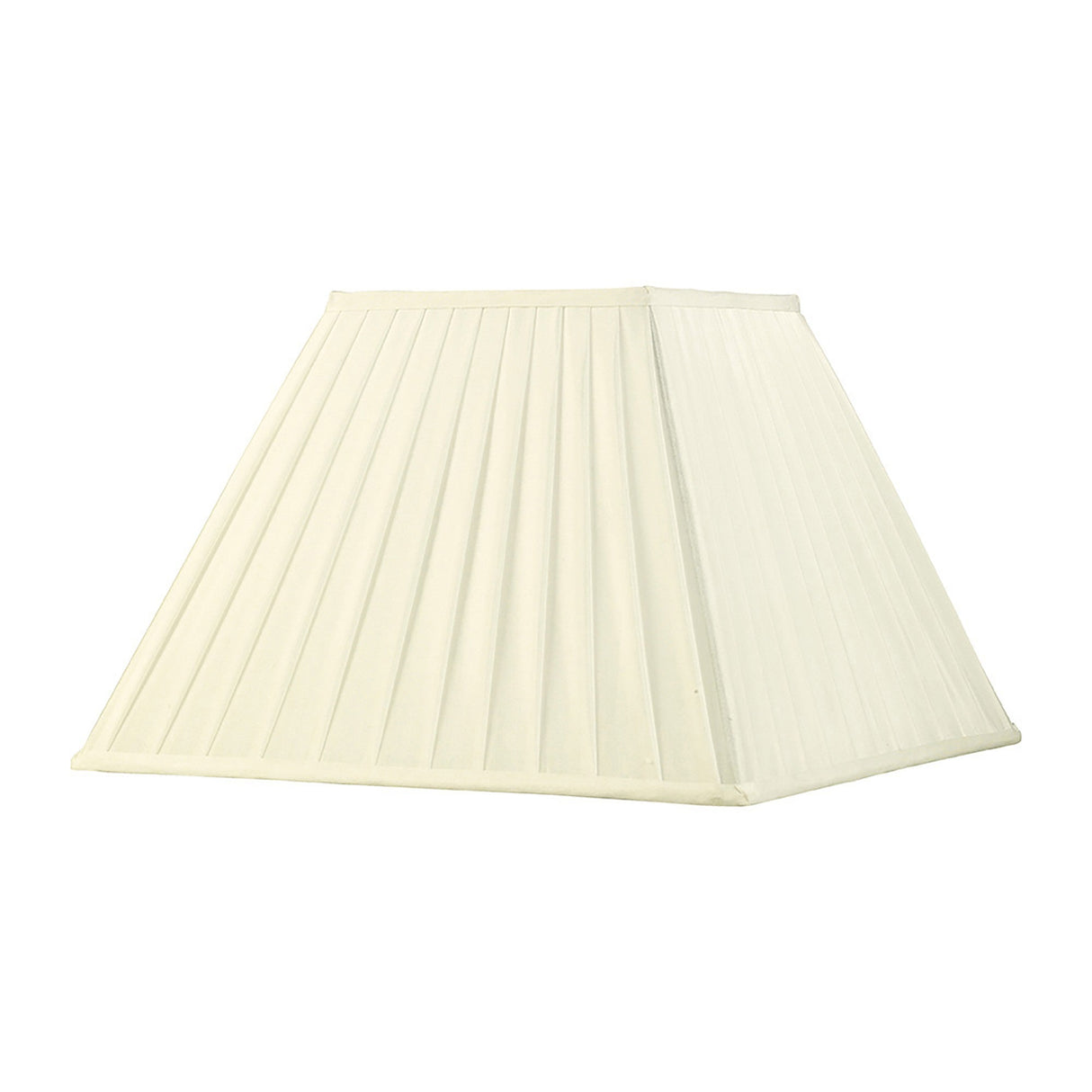 Leela Square Pleated Lampshade - Ivory, 20/40cm x 27.5cm