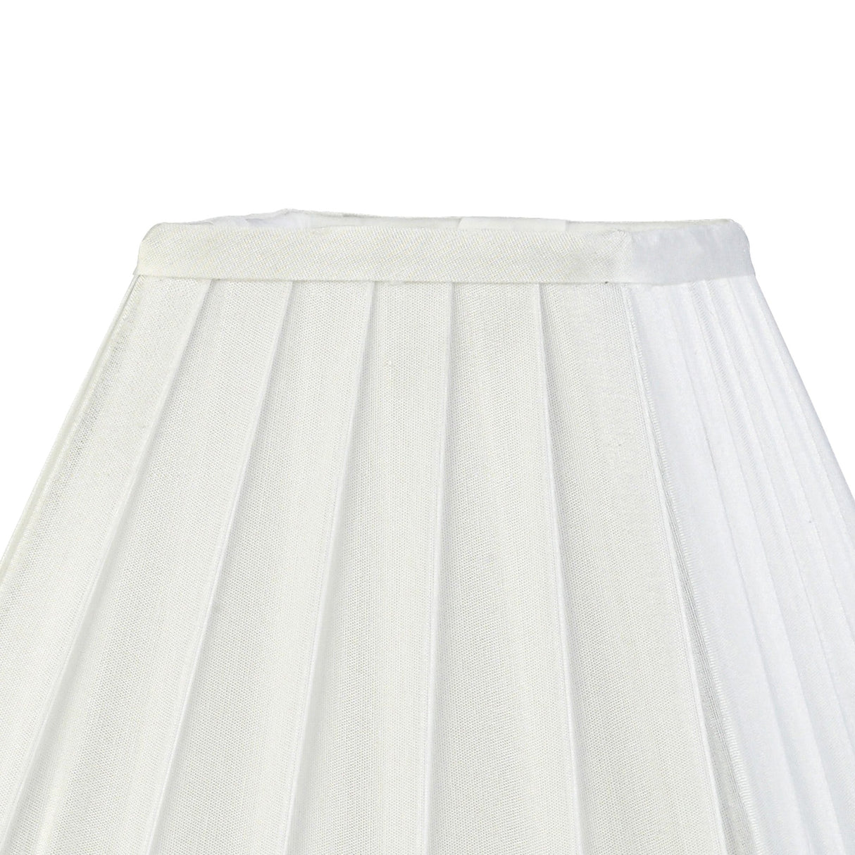 Leela Square Pleated Lampshade - White, 10/20cm x 15.6cm