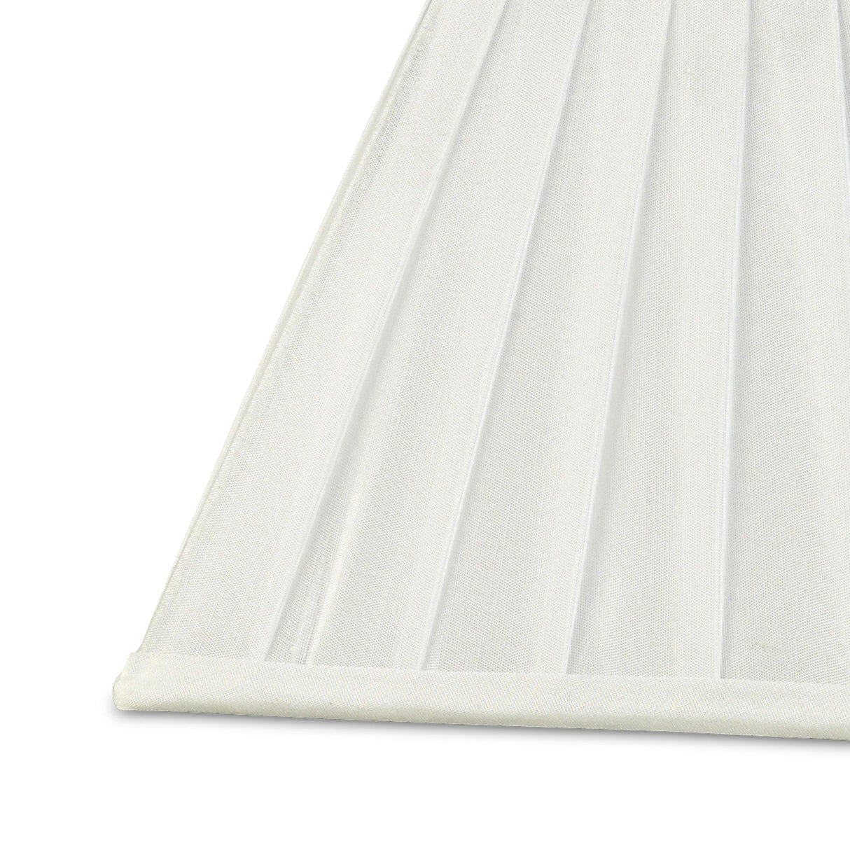 Leela Square Pleated Lampshade - White, 10/20cm x 15.6cm