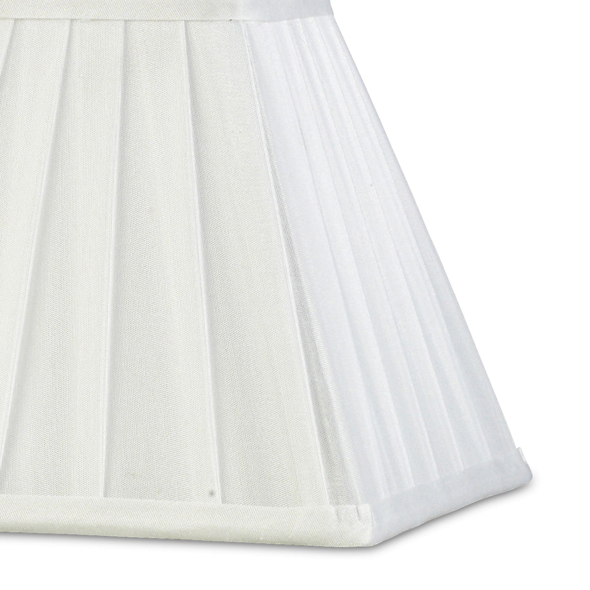 Leela Square Pleated Lampshade - White, 10/20cm x 15.6cm