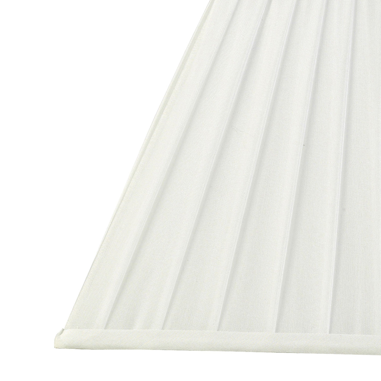 Leela Square Pleated Lampshade - White, 15/30cm x 22.5cm