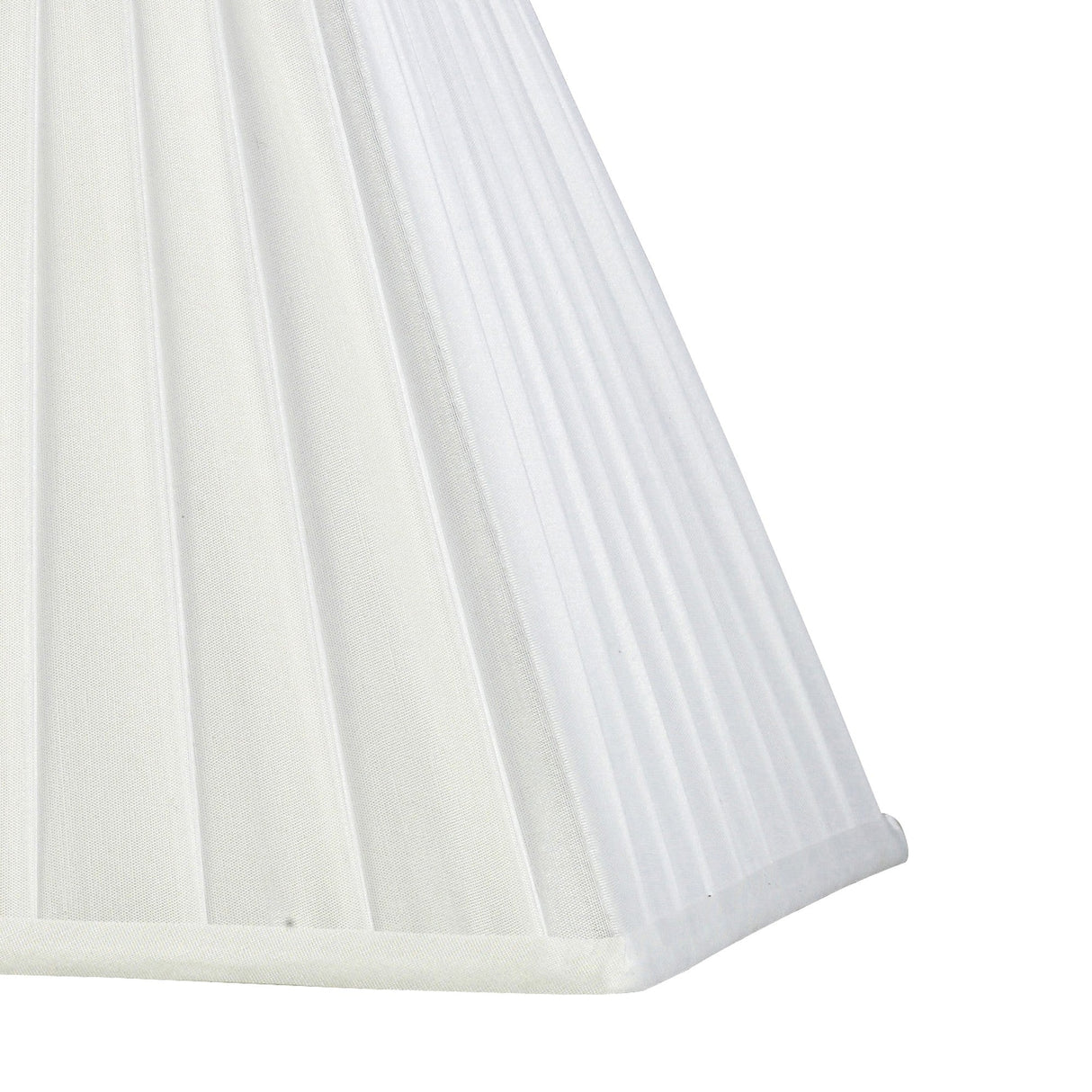 Leela Square Pleated Lampshade - White, 15/30cm x 22.5cm