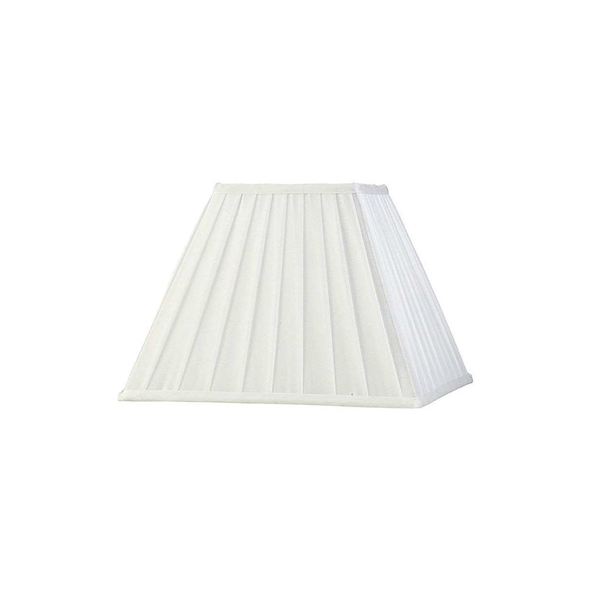 Leela Square Pleated Lampshade - White, 15/30cm x 22.5cm