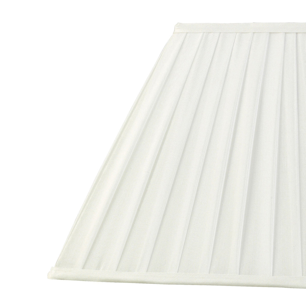 Leela Square Pleated Lampshade - White, 17.5/35cm x 25cm