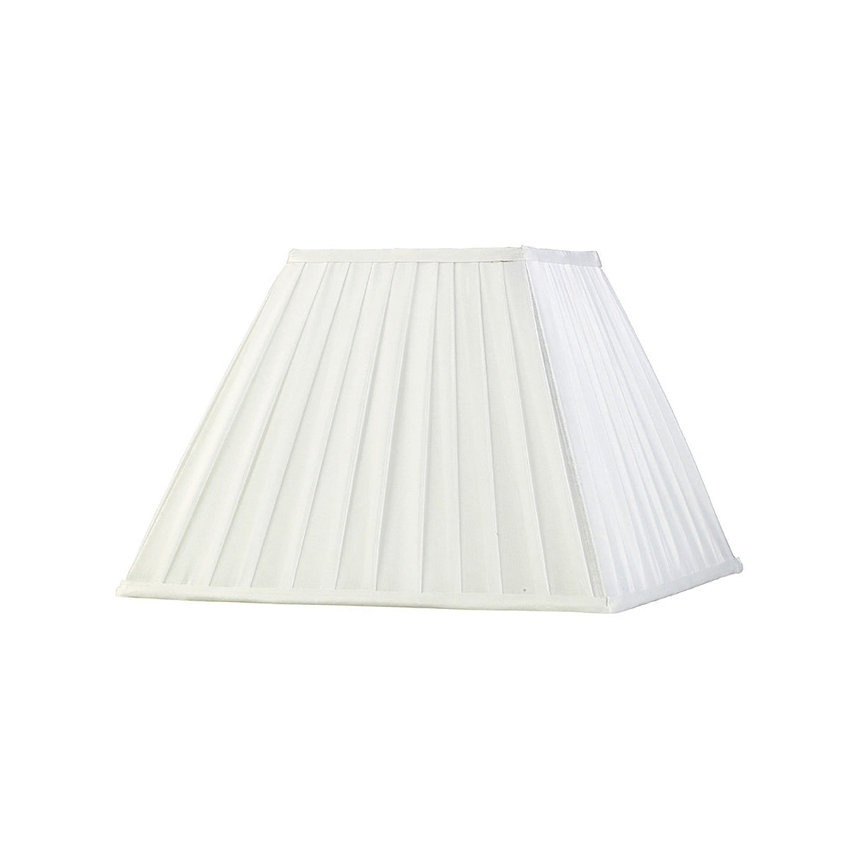 Leela Square Pleated Lampshade - White, 17.5/35cm x 25cm