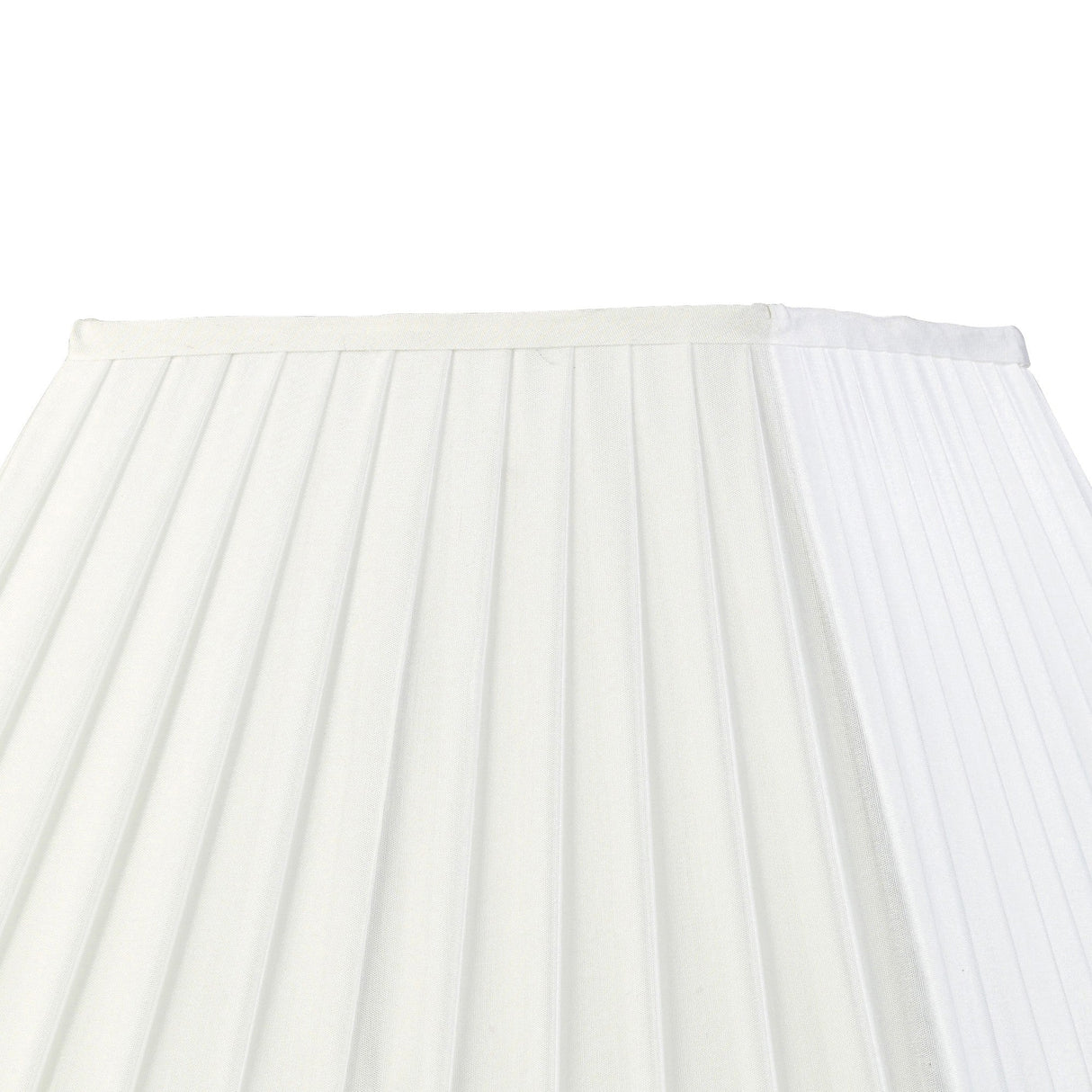Leela Square Pleated Lampshade - White, 20/40cm x 27.5cm