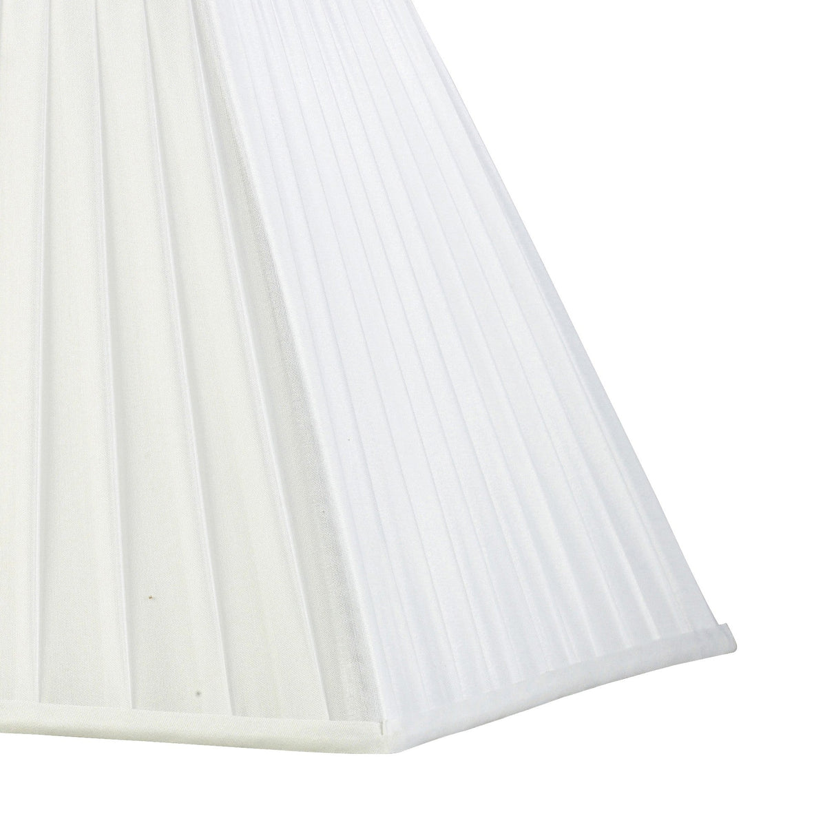 Leela Square Pleated Lampshade - White, 20/40cm x 27.5cm