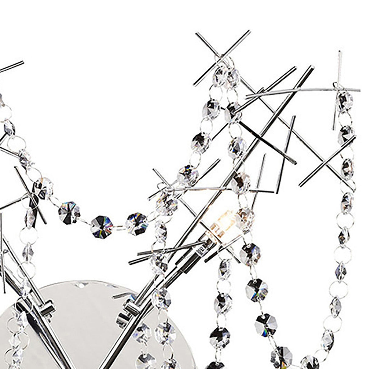 Lexi 2 Light Crystal Wall Light - Chrome