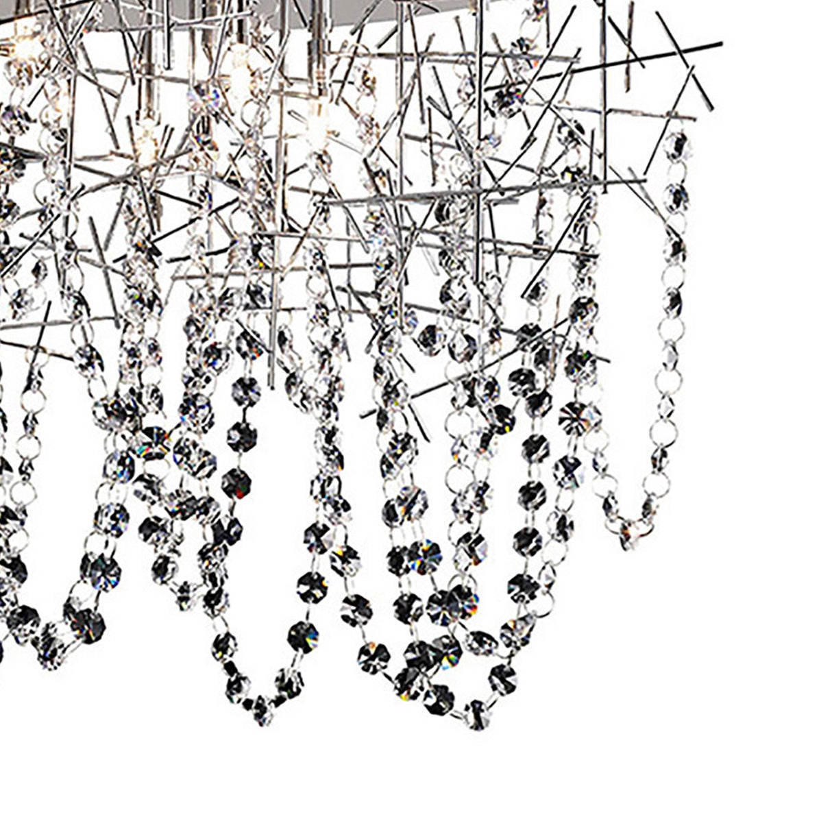 Lexi 10 Light Crystal Semi-Flush Ceiling Light - Polished Chrome