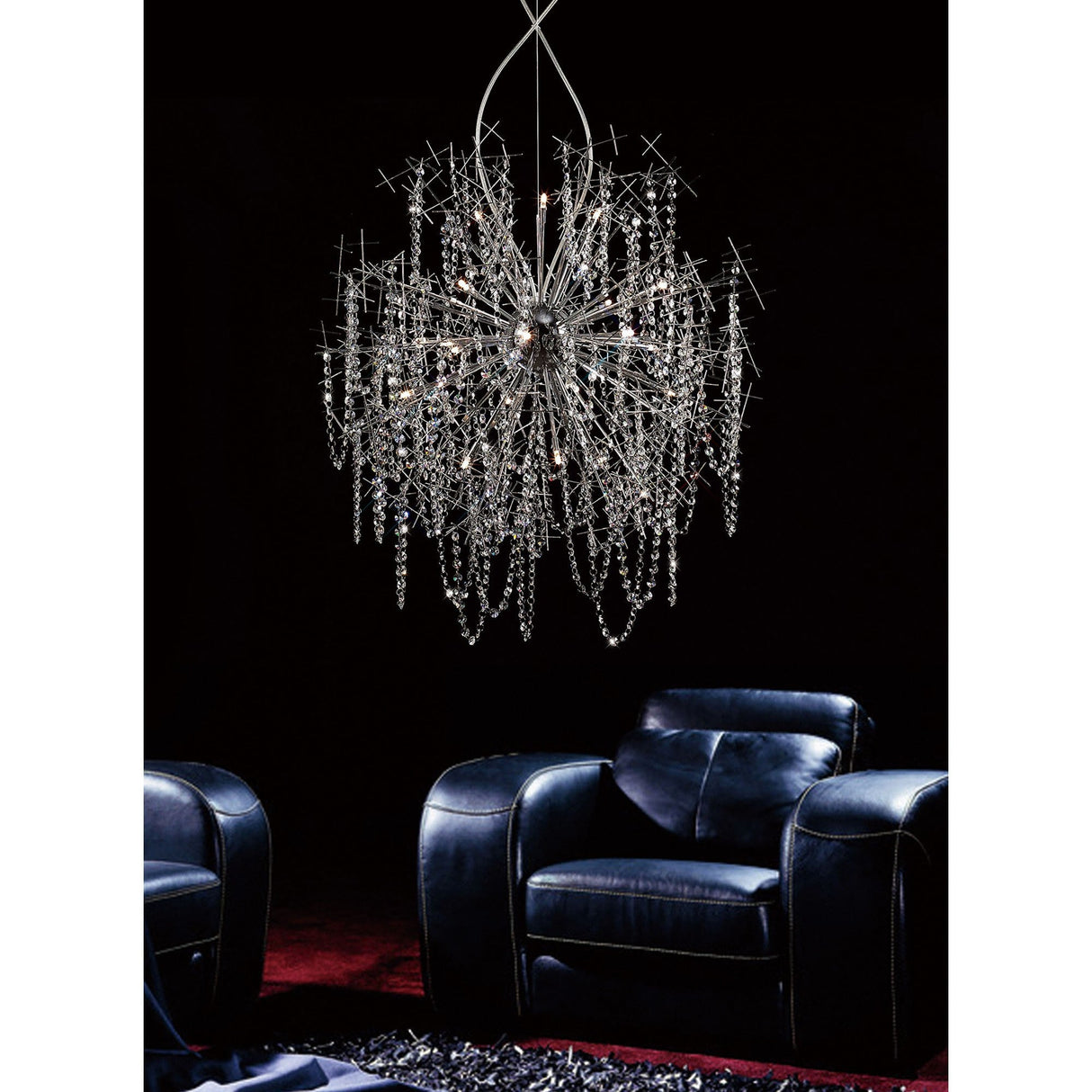 Lexi 85cm 22 Light Crystal Chandelier - Polished Chrome