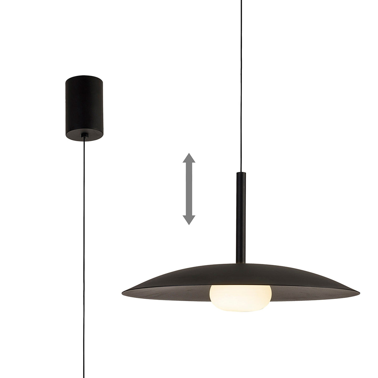 Lidia 40cm LED Pendant Light 12W 3000K - Black