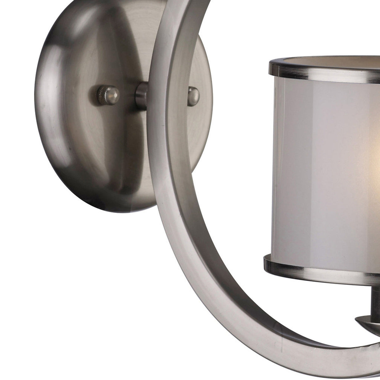 Lincoln 1 Light Glass Wall Light - Satin Nickel