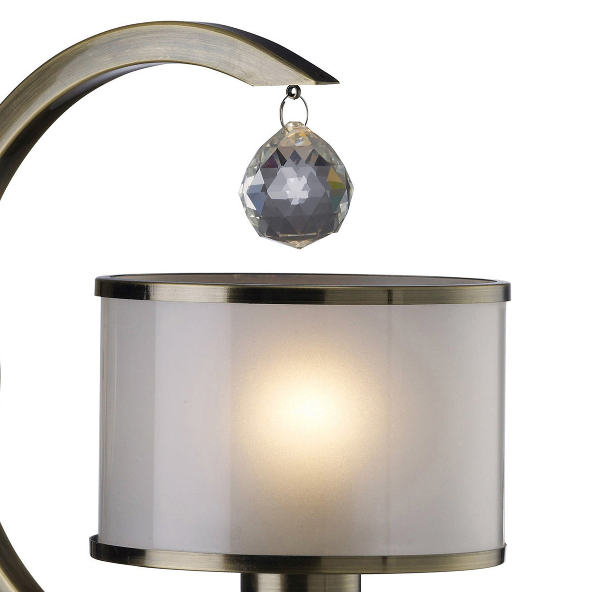 Lincoln 1 Light Glass Wall Light - Antique Brass