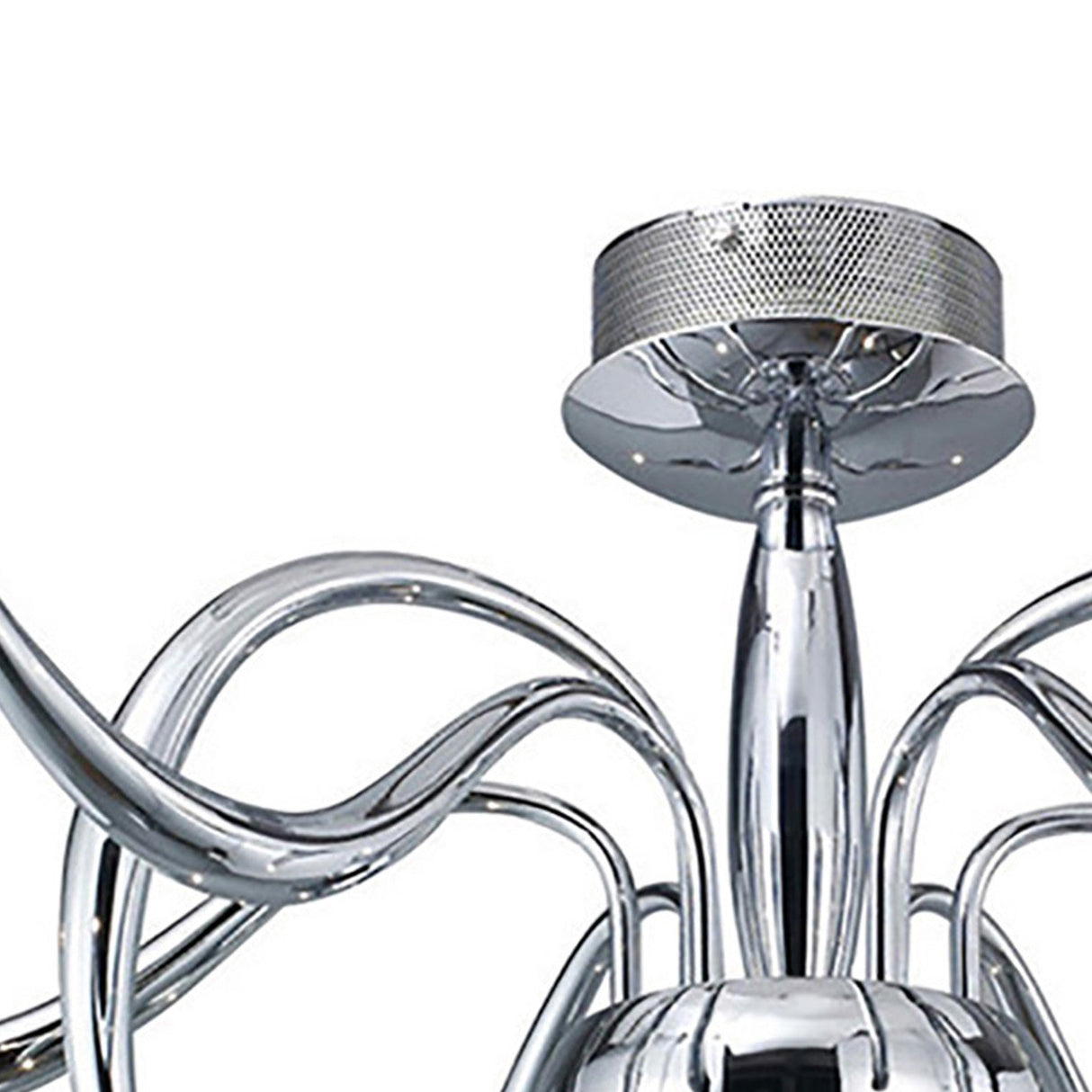 Llamas 9 Light Semi-Flush Ceiling Light - Black