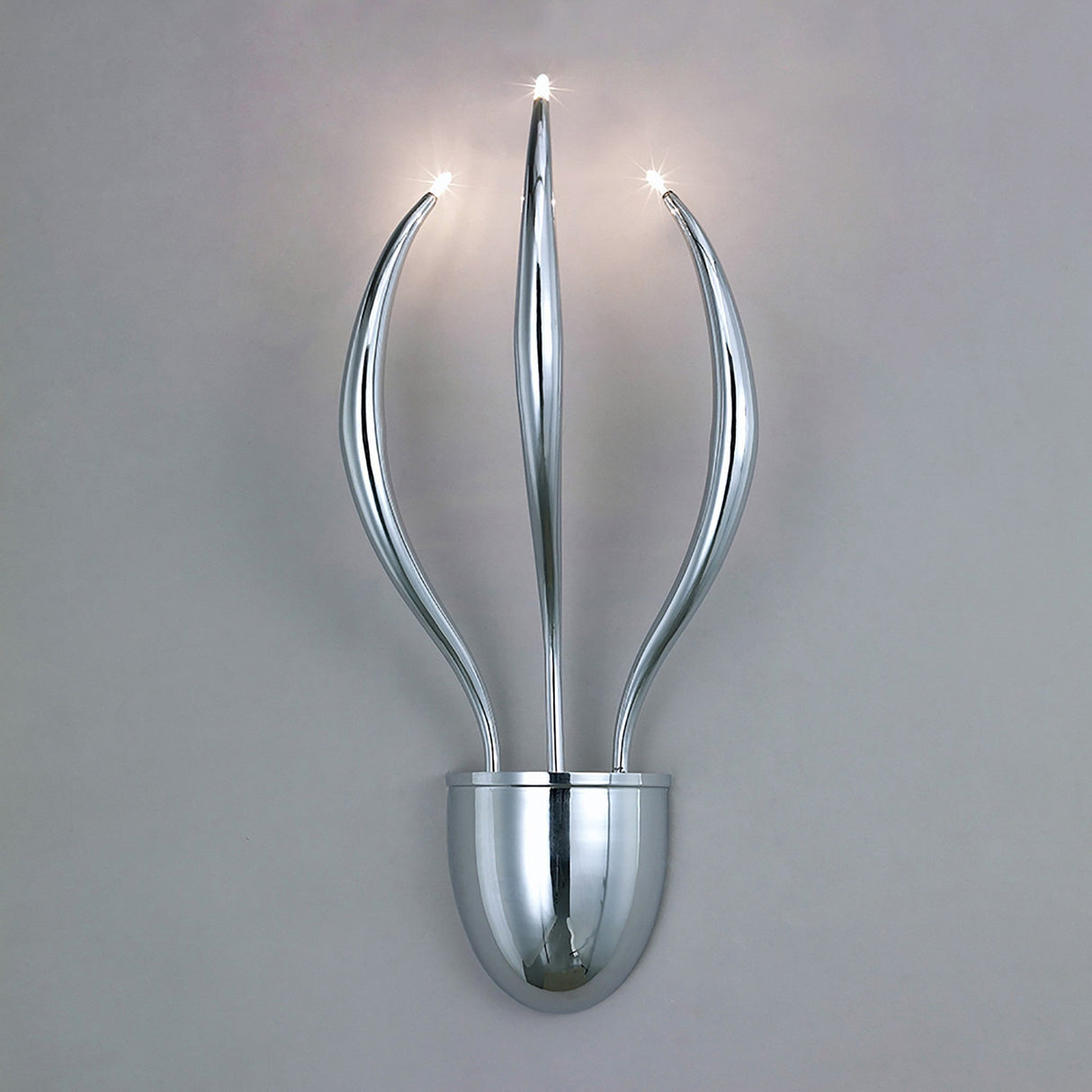 Llamas 3 Light Wall Light - Polished Chrome