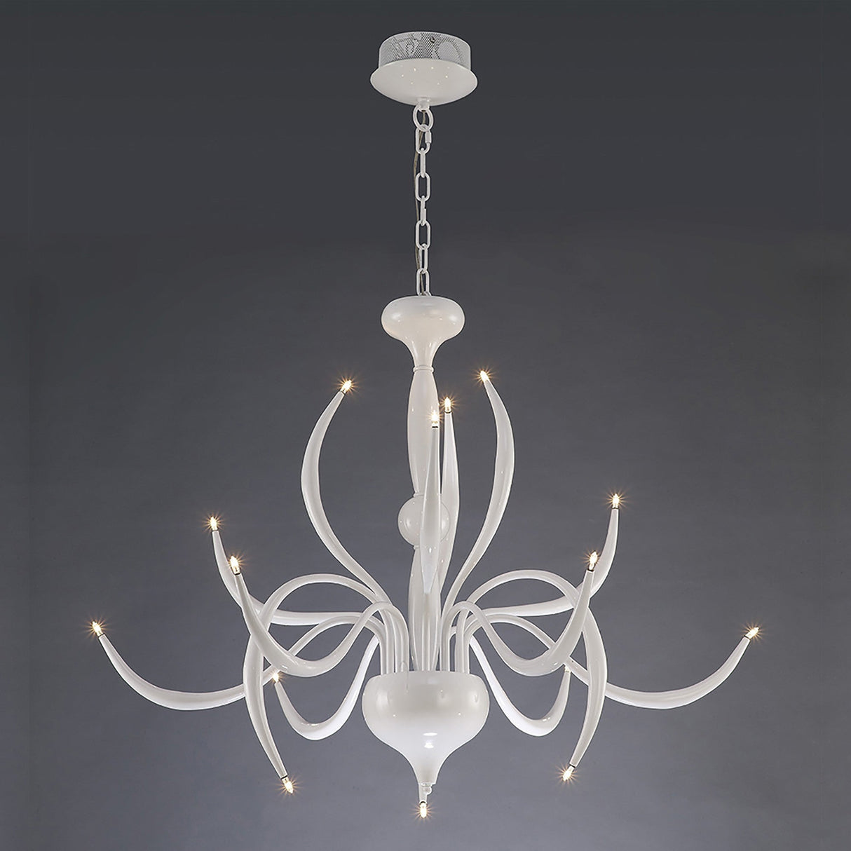 Llamas 96cm 15 Light Chandelier - White