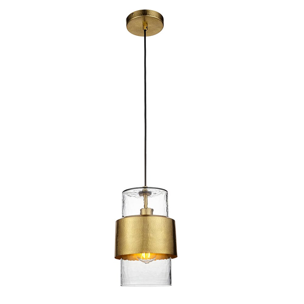 Pyleford Hammered Pendant - Brass