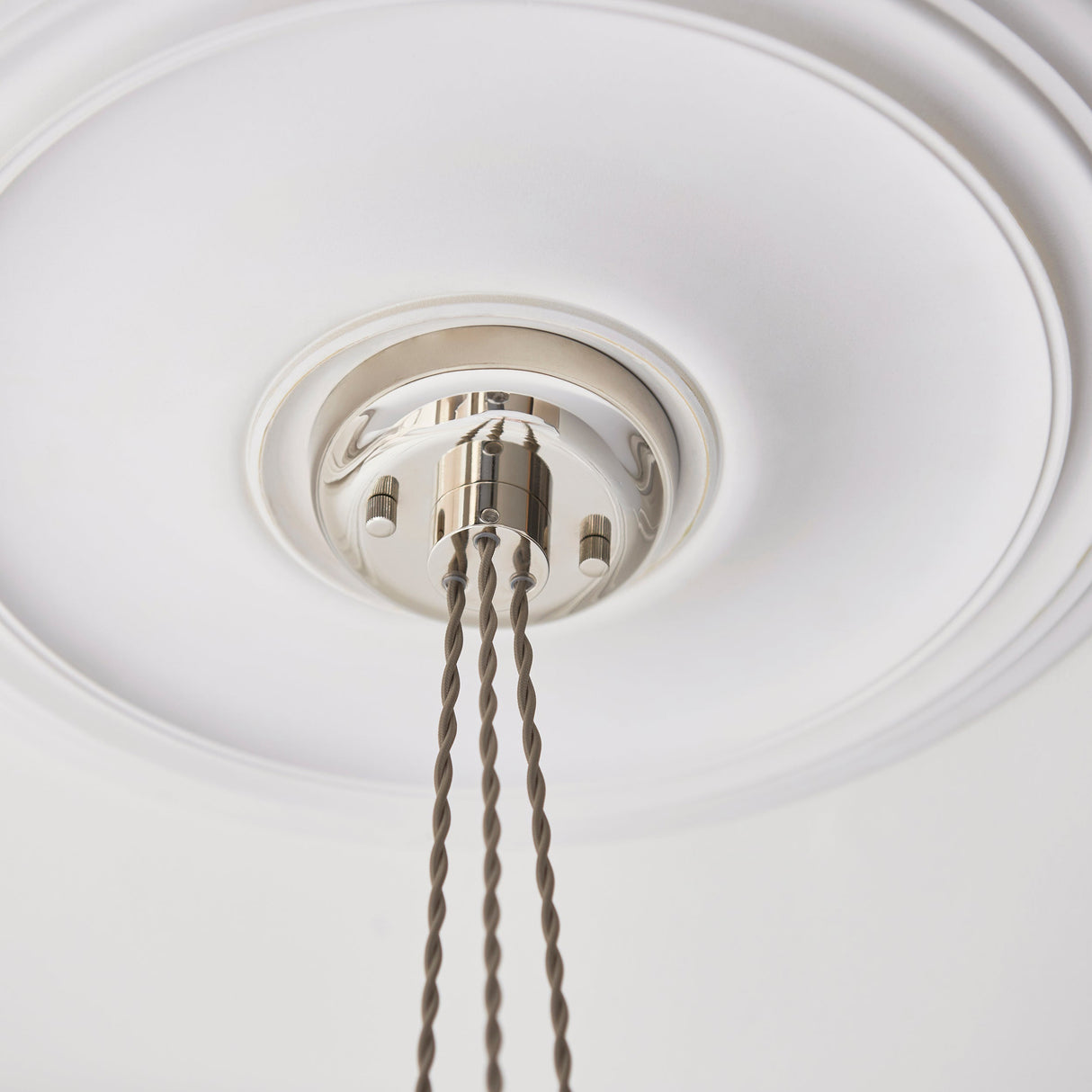 Fennhollow Ribbed Cluster 3 Light Pendant - Bright Nickel Clear