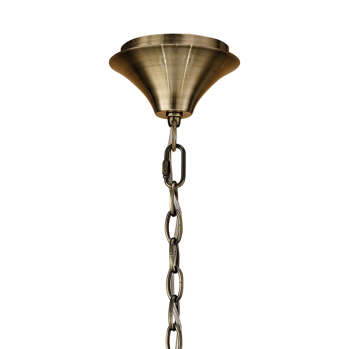 Loewe 50cm 3 Light Chandelier - Antique Brass With Bronze Shades
