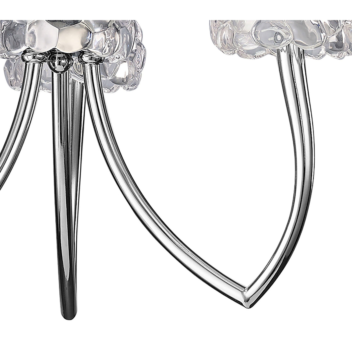 Loewe 3 Light Chandelier - Polished Chrome With White Shades