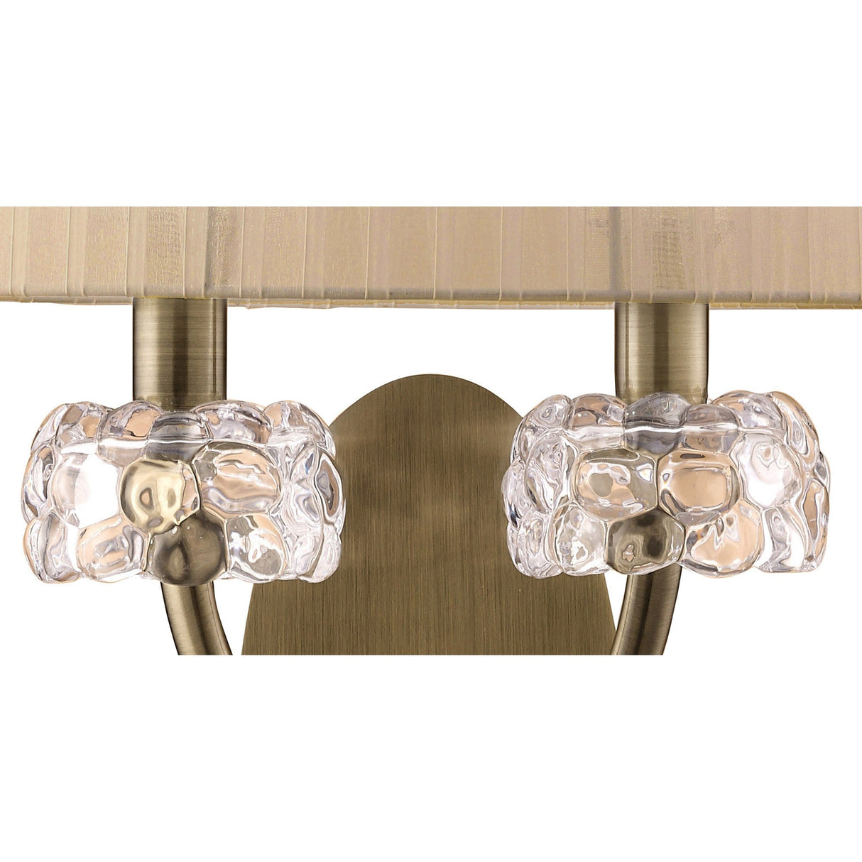 Loewe 2 Light Wall Light With Switch - Brass With Soft Bronze Shade