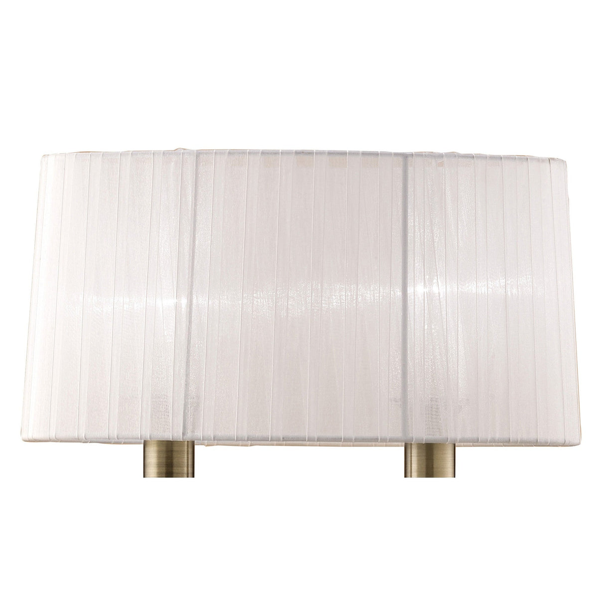 Loewe 2 Light Wall Light With Switch - Brass With White Shade